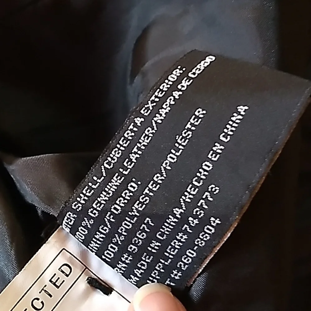 Worthington black leather small trench coat